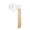 Axe-Shaped Stainless Steel Pizza Cutter with Bamboo Handle