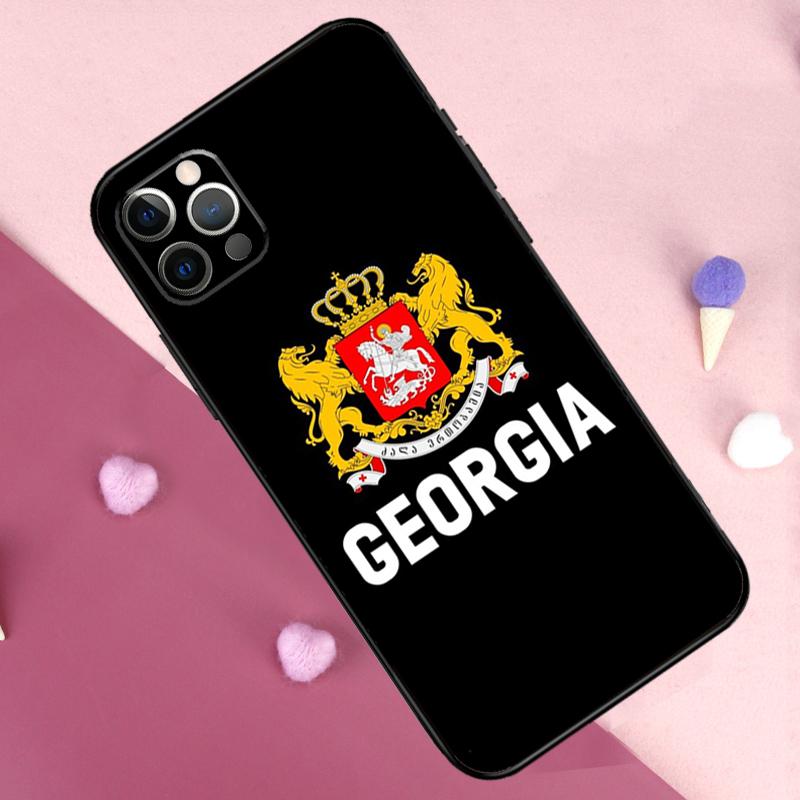 Georgia Flag Phone Case For iPhone 17 Pro Max 17 Air 11 14 15 16 Pro Max Plus 12 13 Mini 16e Back Cover
