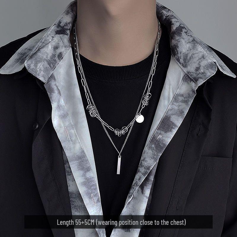 Elegant Pearl Necklace: Trendy, High-End Titanium Steel Clavicle Chain for Women