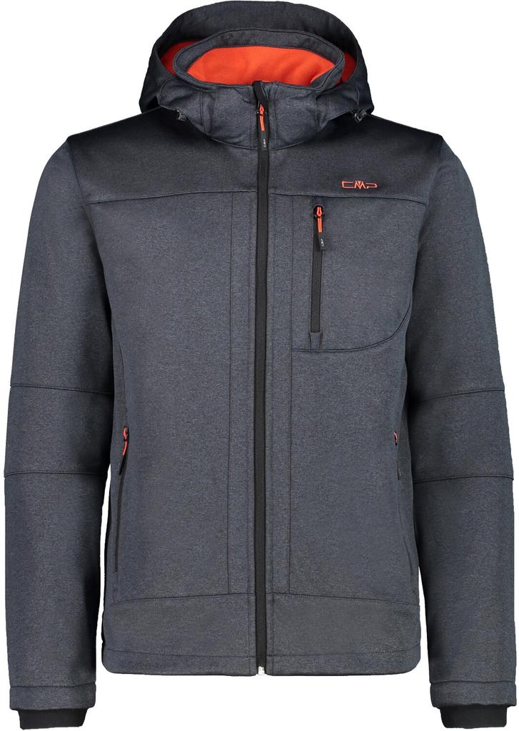 CMP Men's Mottled Softshell Jacket with Detachable Hood (3A01787N-M)