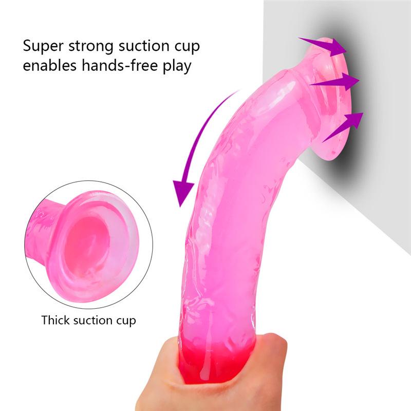 Soft Jelly Dildo Realistic Penis Dick Přísavka Masturbátor Anální Vagina Bod G Sexuální hračky pro dospělé