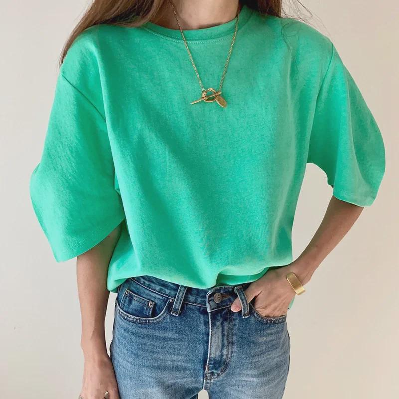 Korean Dongdaemun INS Style Casual Bubble Sleeve T-Shirt for Women