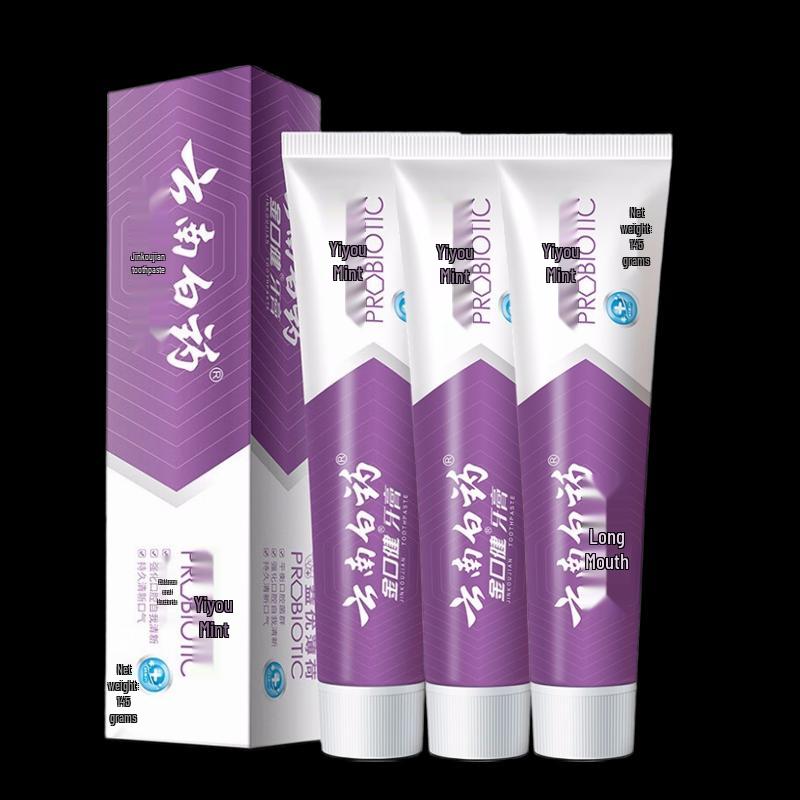 

Yunnan Baiyao Jinkoujian Invigorating Mint Toothpaste (3x145g)