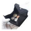 Inden-ya Inden Coin Purse Deer Leather Black X Black Lacquer Dragonfly Pattern 1208-01-008