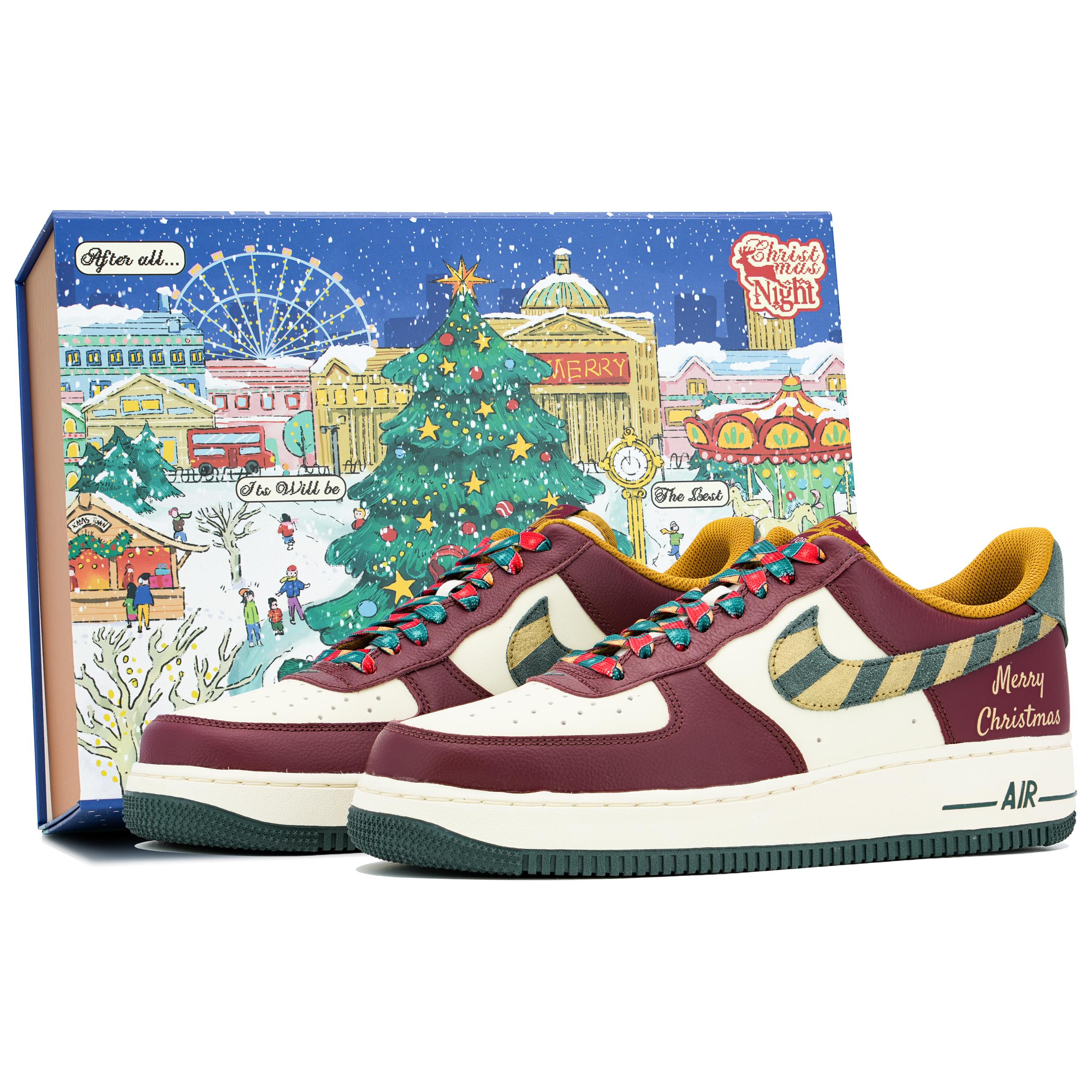 

Nike Air Force 1 Slip Resistant Abrasion Resistant Low top Skateboard Shoes Men s Red HQ3612-113(TeamTen-S-BOX) 43