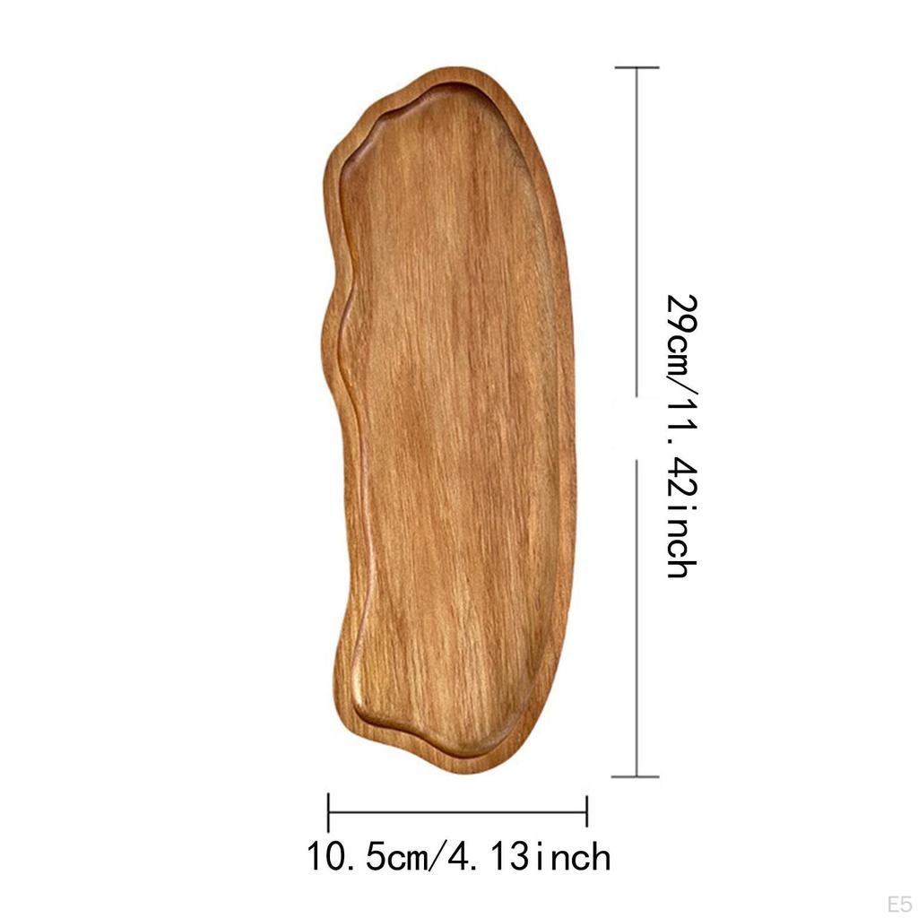 Serving Tray Wooden Plate Tableware Modern Dried Fruit Breakfast Snack for Dessert