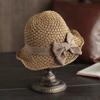 Woven Hat Women's Summer Handmade Straw Hat Versatile Foldable Big Brim Sun Protection Casual Dome Sun Hat Women