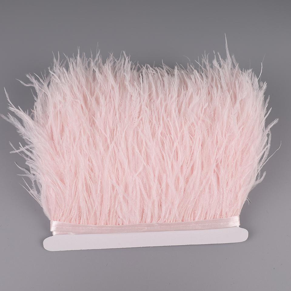 2M Pštrosí peří na stuze pro vyšívání šití do šatů ozdobné peří na pásce třásně pro oblečení