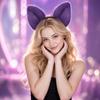 Bandeau Oreilles d'Animal Poilues Accessoire Peluche Cosplay pour Fête d'Halloween