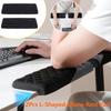 2 Pcs L-Shaped Memory Foam Elbow Pillow Ergonomic Desk Edge Cushion Keyboard Wrist Rest Pad Arm Rest Pads for Table Or Desk Edge