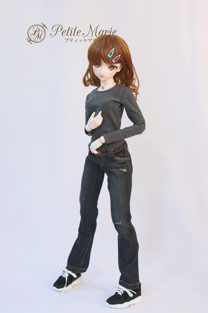 [Petite Marie] 13 DDS Compatible Okayama Processed Distressed Straight Jeans Black KOJIMA Processed Distressed Low-Rise Jeans Stretch Denim Standard