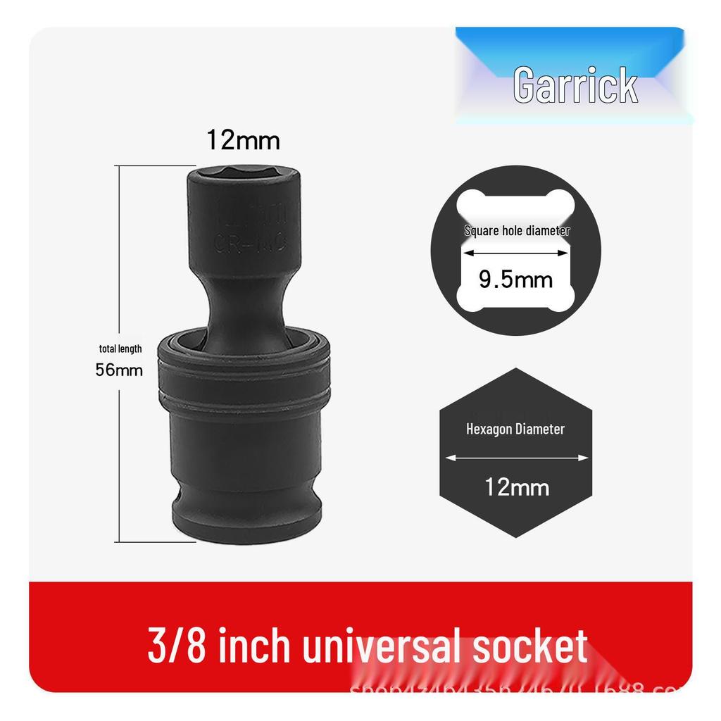 Chave de Soquete de Potência Média Fly 3/8" com Junta Universal Móvel de 360°
