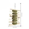 1pcs Alfalfa Grass Ball Skewer Grass Cake Grinding Teeth Apple Branch Bite Skewer Guinea Pig Rabbit Dragon Cat Snack Bite Stick