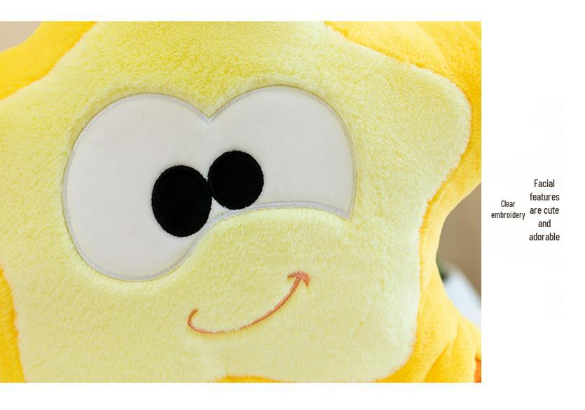Cartoon Marine Animal Plush Pillow: Shark Star Cuddly Doll Sofa Cushion for Kids