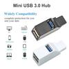 USB 3.0 HUB Adapter Mini USB 2.0 HUB Extender 3 Port USB Hub Hohe Datenübertragungsrate USB Splitter Dockingstation für PC Laptop