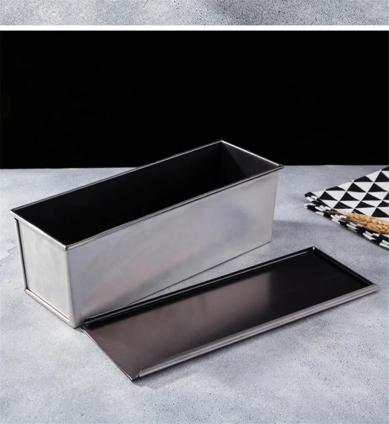 Square Bread Baking Tray Cake box Mold with Lid Aluminum Alloy Non-stick Pan Mini Baking Tray Box Diy Cake Baking Tool