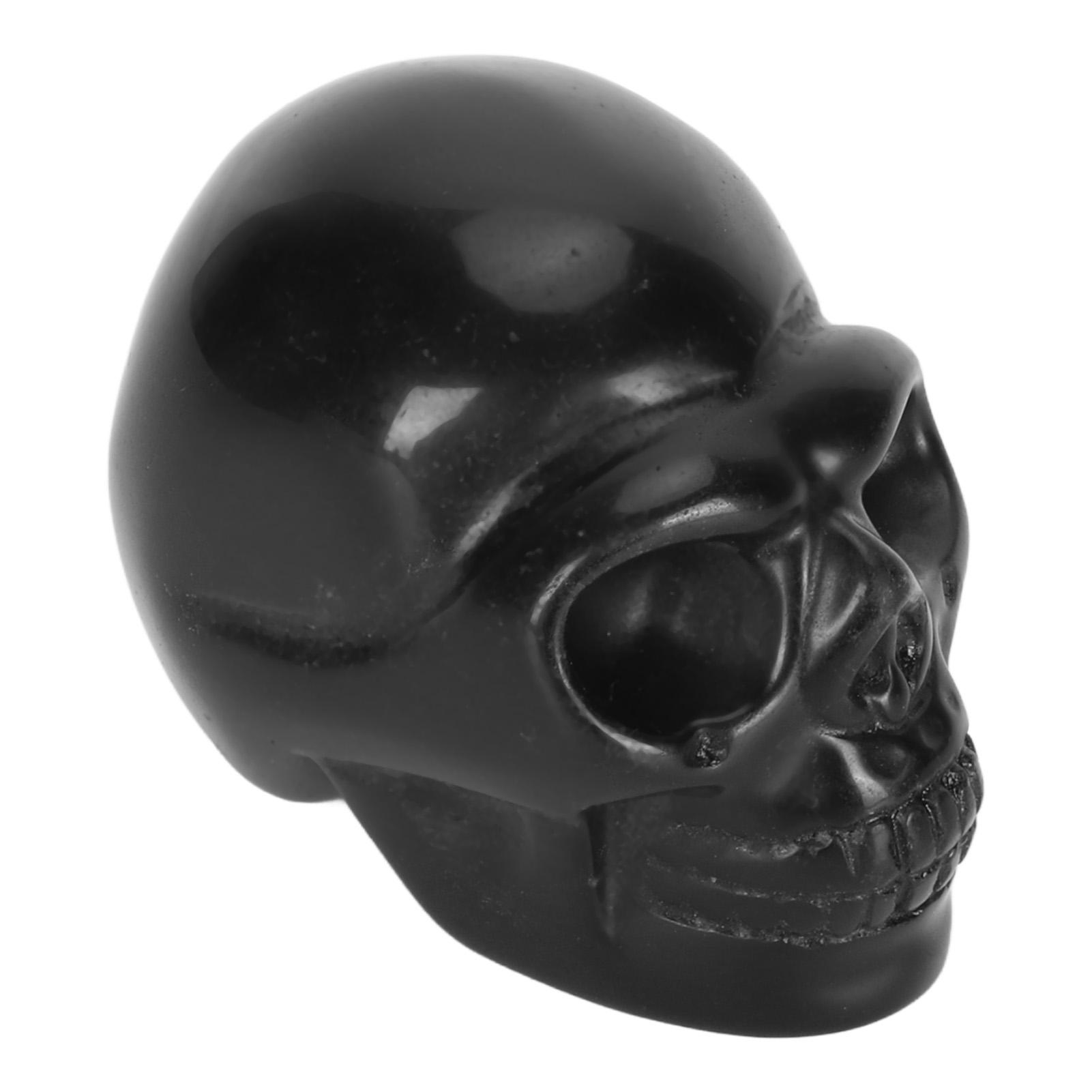 

2-дюймовый хрустальный череп, голова, резной вручную, полированный, резной, статуя черепа, миниатюрные черепа, украшения для чёрный