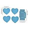 5 Pcs Love Heart Shaped Coaster Epoxy Resin Mold Cup Mat Casting Silicone Mold