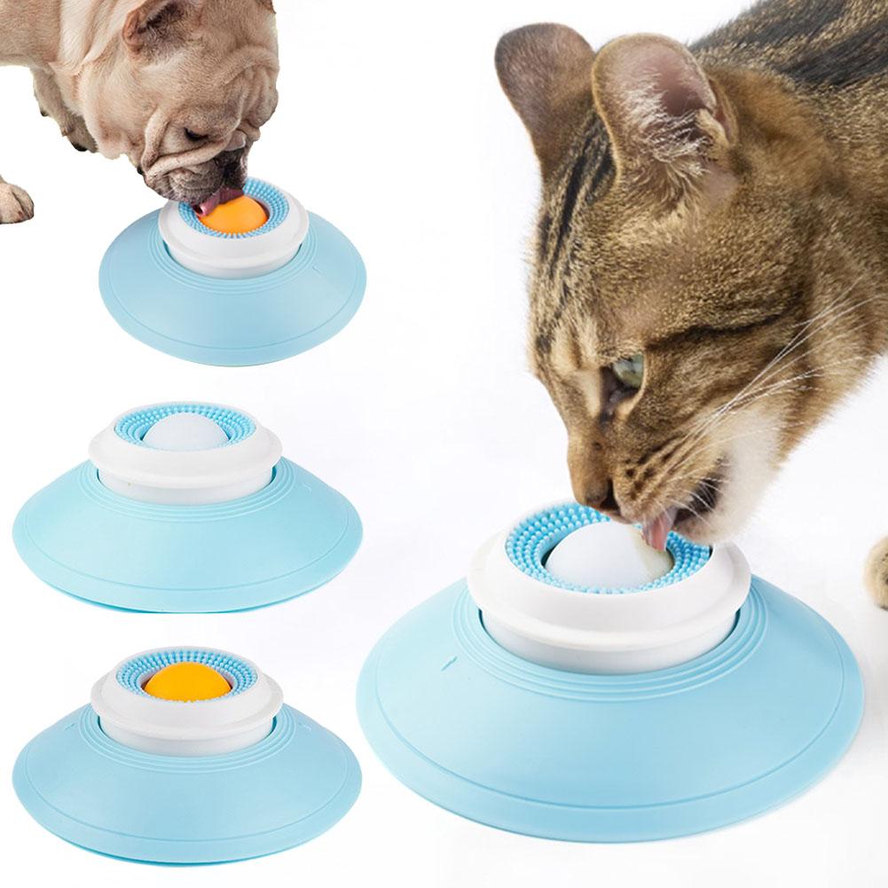 Dog Cat Licks Toys for Liquid Food, Anxieties Relief Slow Feeder Dog Lick Ball Treat Dispenser, Non-Slip Licking Bowl for Dog