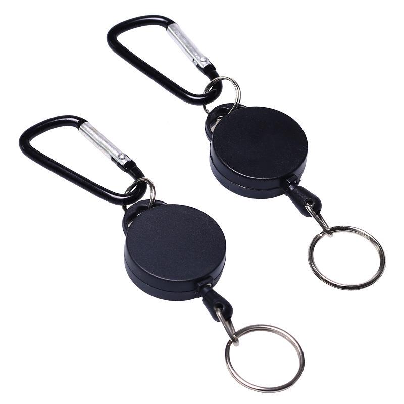 Frosted Retractable Anti-Theft Keychain Clip for Outdoor Use