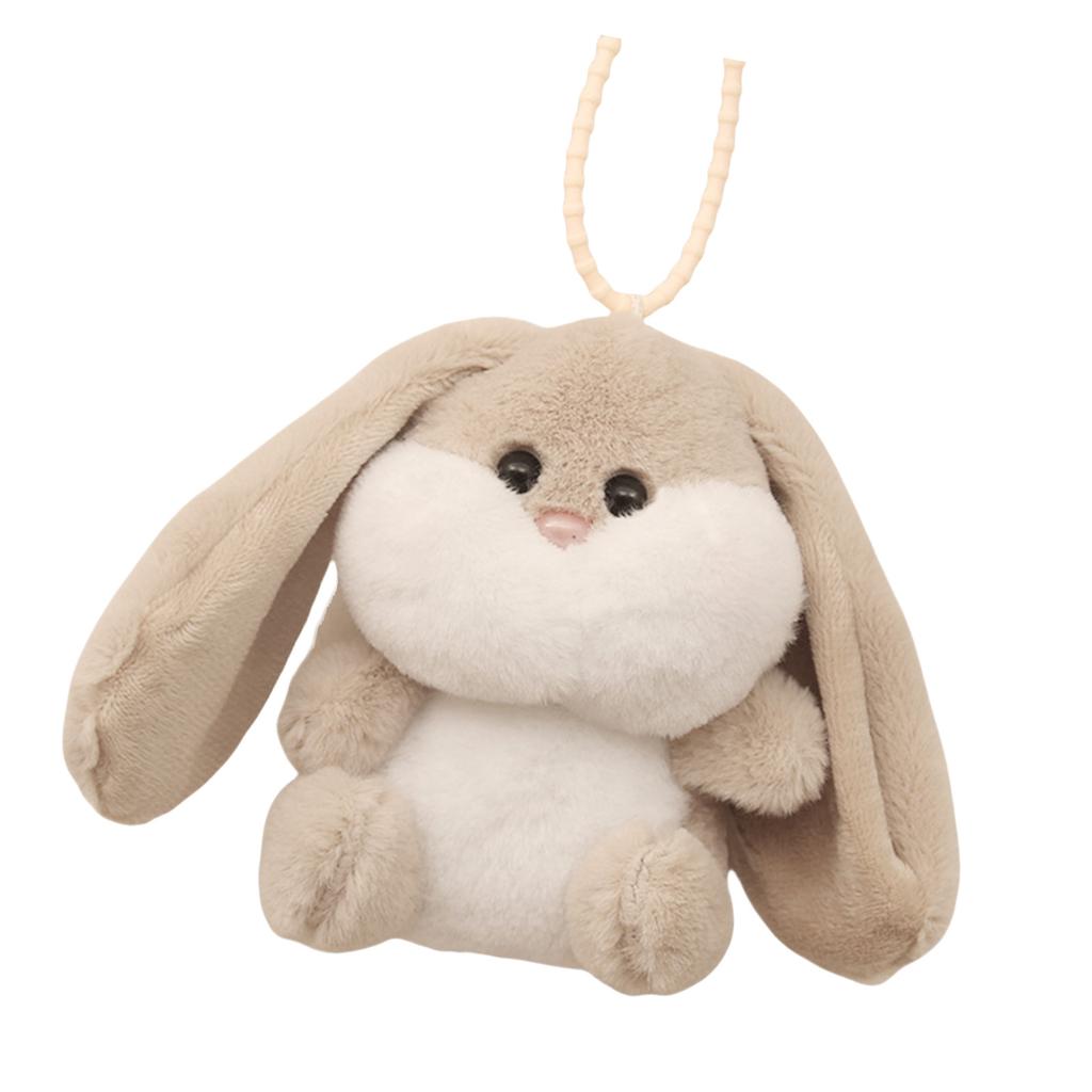 Fashionable Rabbit Shaped Keyring Long Eared Plush Bunnys Bag Pendant Keychain Handbag Accessory for Animal Lovers