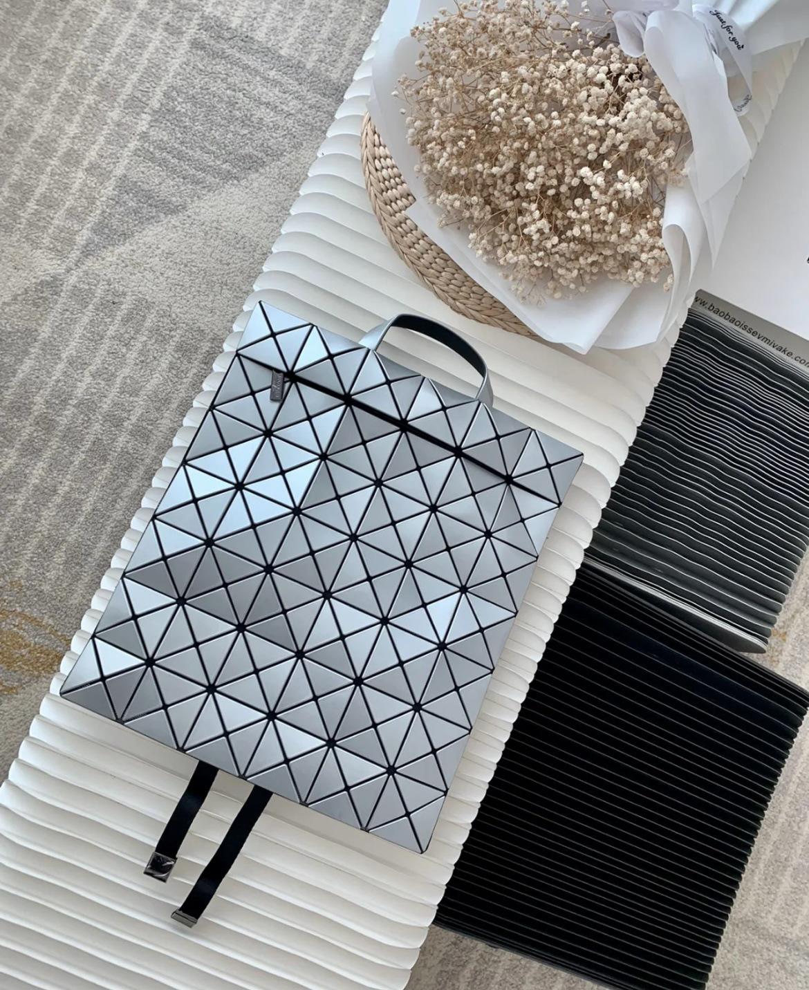 

Унисекс рюкзак с японским ромбовидным узором - Сумка для ноутбука 6x7 ячеек, Школьная сумка в студенческом стиле серебряный