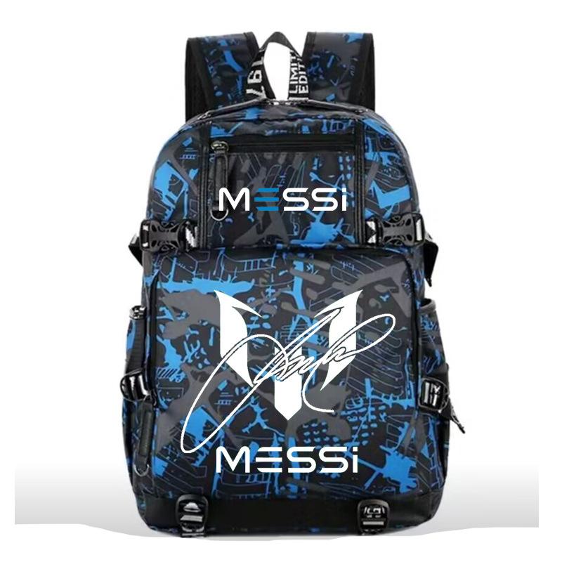 2023 football star Mbappe USB large capacity youth student schoolbag men and women leisure travel shoulder back