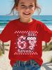 T-shirt Moda Estiva Bambina SIX SEVEN 67 Stampa Cartoni Animati Bambini Attuale Casual Hip Hop Manica Corta T-shirt Top