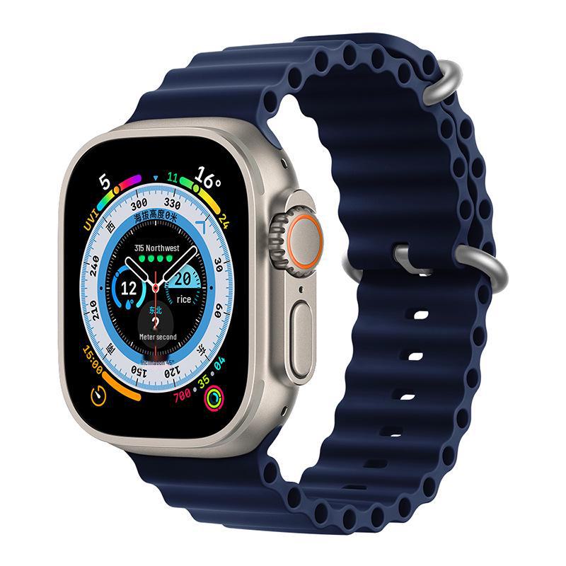 Ремешок из двухцветного силикона Apple Marine для часов 8/7/SE/Ultra Sports