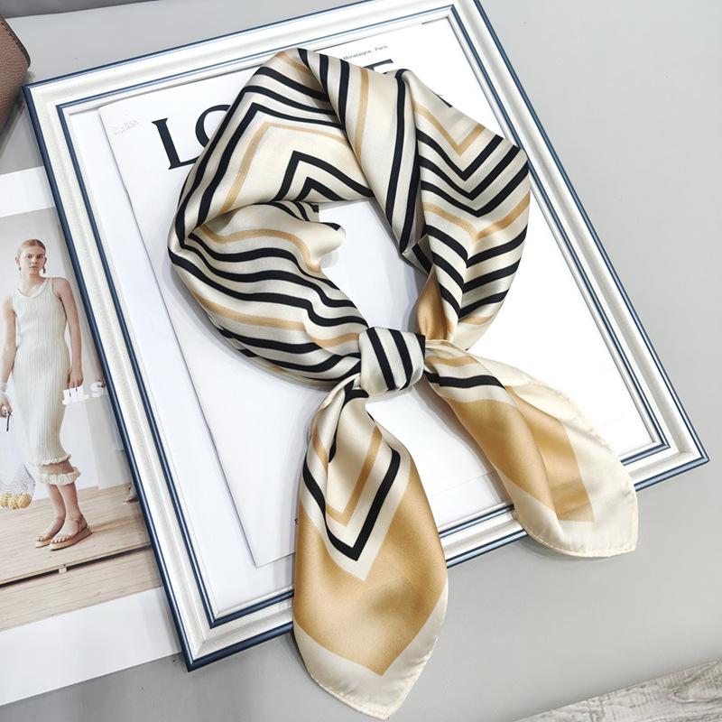 Strictly Selected 70 Silk Scarves, Simulated Silk Small Square Scarves For Women, Retro High-End Thin Versatile Professional Scarves