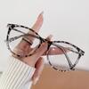Fashionable trendy eyeglass frames, European and American Instagram influencer flat lenses, color-changing blue light blocking glasses