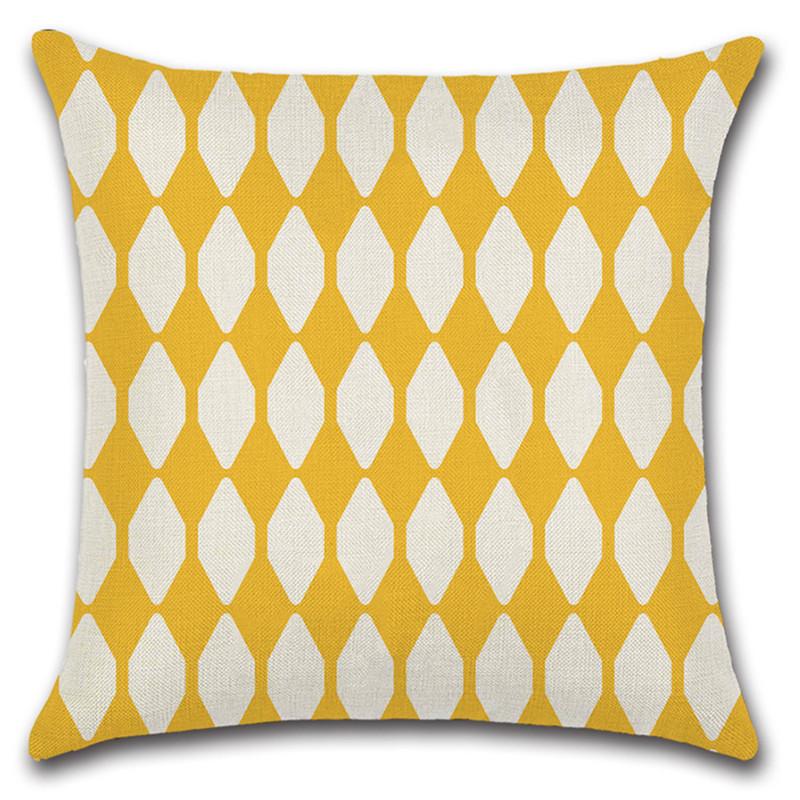 European and American Style Modern Minimalist Geometric Figure Linen Pillowcase Office Sofa Nap Cushion Pillowcase