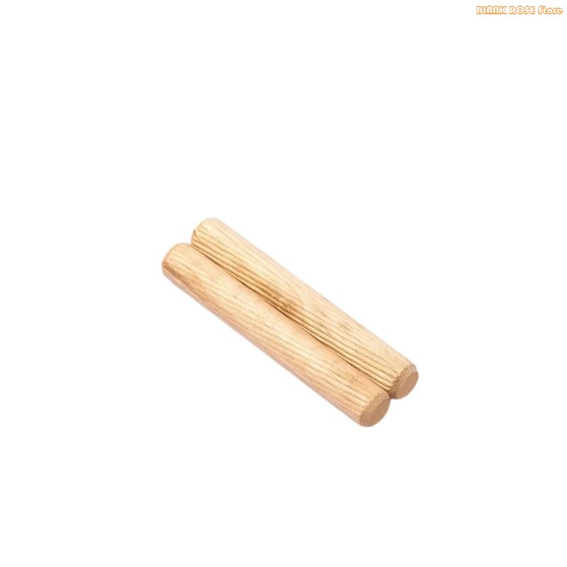 K1AE 100Pcs Woodworking Doweling Jig Round Fluted Wooden Plug Dowel Pin Rod Locator Furniture Fitting 6mm 10mm 10mm