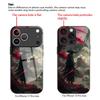Sakura Warrior Muster gehärtetes Glas Handyhülle geeignet für iPhone 17 16 15 14 13 12 11 Pro/Max/Plus sturzsichere Rückabdeckung