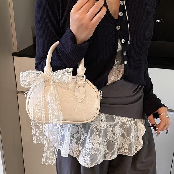 Summer high-end lace bowling bag women's new shoulder messenger bag work sundries small bag