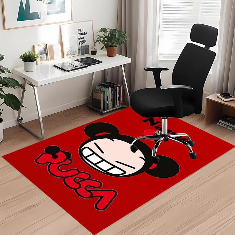 Custom Name Pucca Printed Carpet, for Office Chair Living Room Bedroom Kitchen Room Decor Gifts.