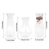 1Pc Plastic Striped Vases Transparent Vases Large-Bellied Vase For Wedding Banquets, Festivals And Home Table Decoration