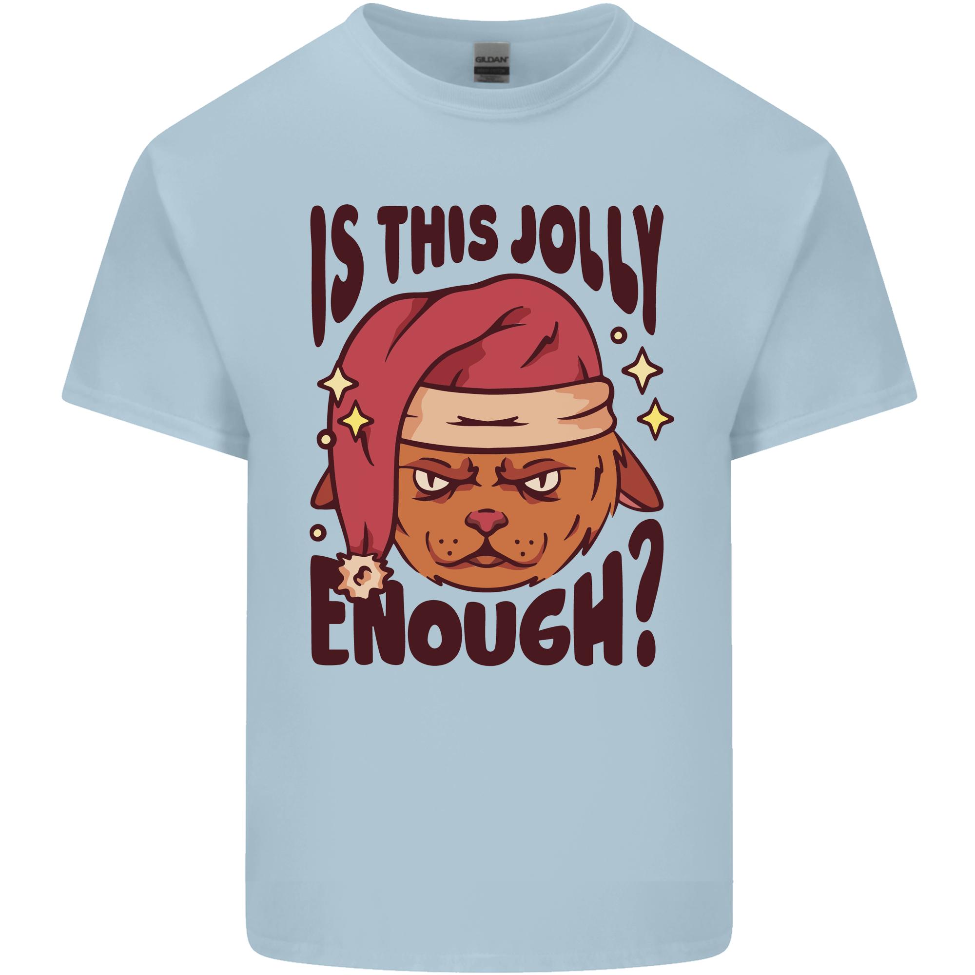 Christmas Cat Is This Jolly Enough Funny Unisexs Light Cotton TShirt S