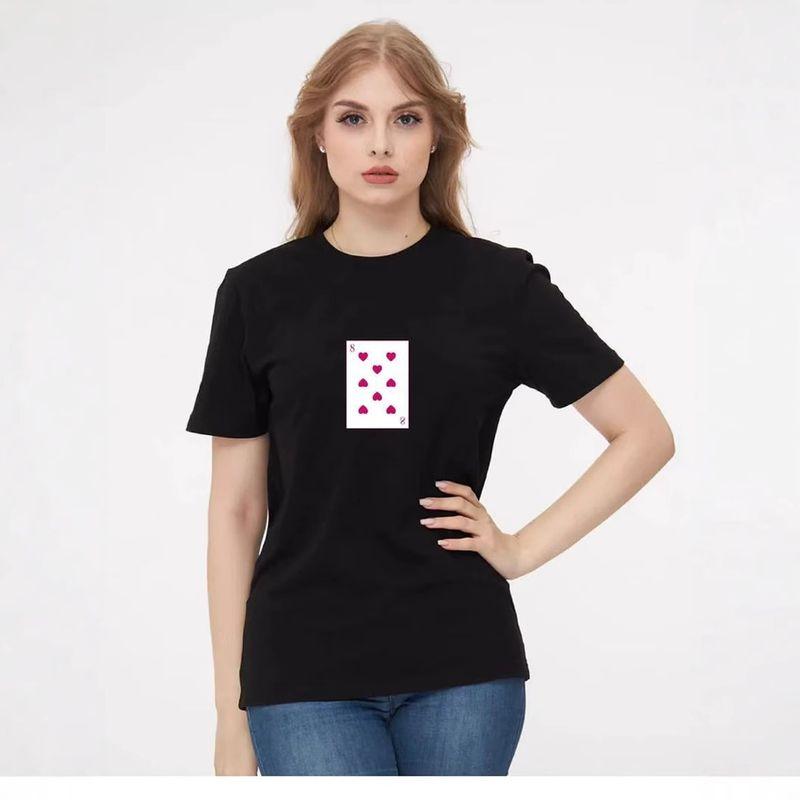 Western Style Fashion Casual Loose Print Short Sleeve T-shirt Top Printed Cotton T-shirt Top