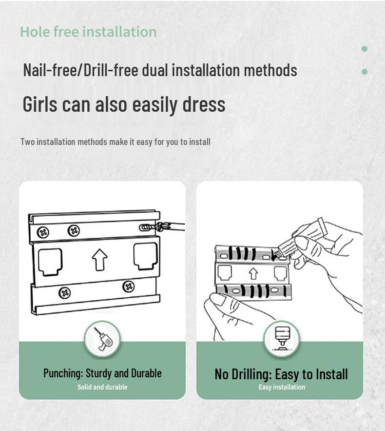 Invisible Punch-Free Retractable Indoor Clothesline for Balcony and Bathroom