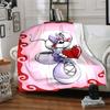 Love Mouse Heart Illustration Blanket Soft Throw Blanket For Home Bedroom Bed Sofa Travel Office Solid Christmas Blanket