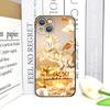 Luxury Crystal Golden Horse Pattern Phone Case for IPhone 17 16 12 11 14 Plus 13 15 Pro Max Mini X XS XR Shockproof Soft Covers