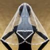 Short Bridal Lace Veil for Photo Studio or Wedding Dress Shop