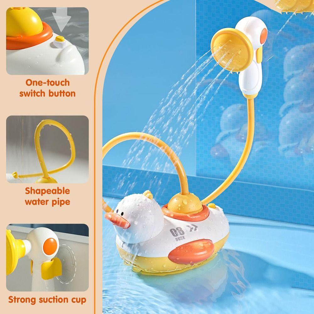 Rotation Bath Shower Head Electric Shower Toy Set Fun Baby Bath Water Toys  For Bathtub