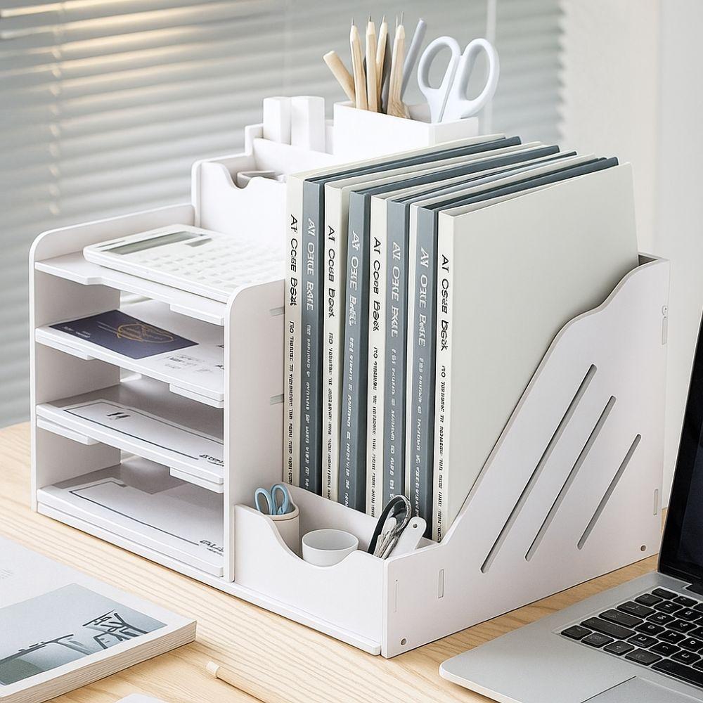 Thickened Desktop Organizer Large Capacity File Holder File Storage Rack  Office