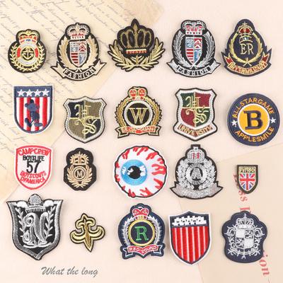 Borduurlabel JK uniform pak schoolembleem stoffen logo hoedembleem kledingaccessoires patch sticker borduurstof sticker