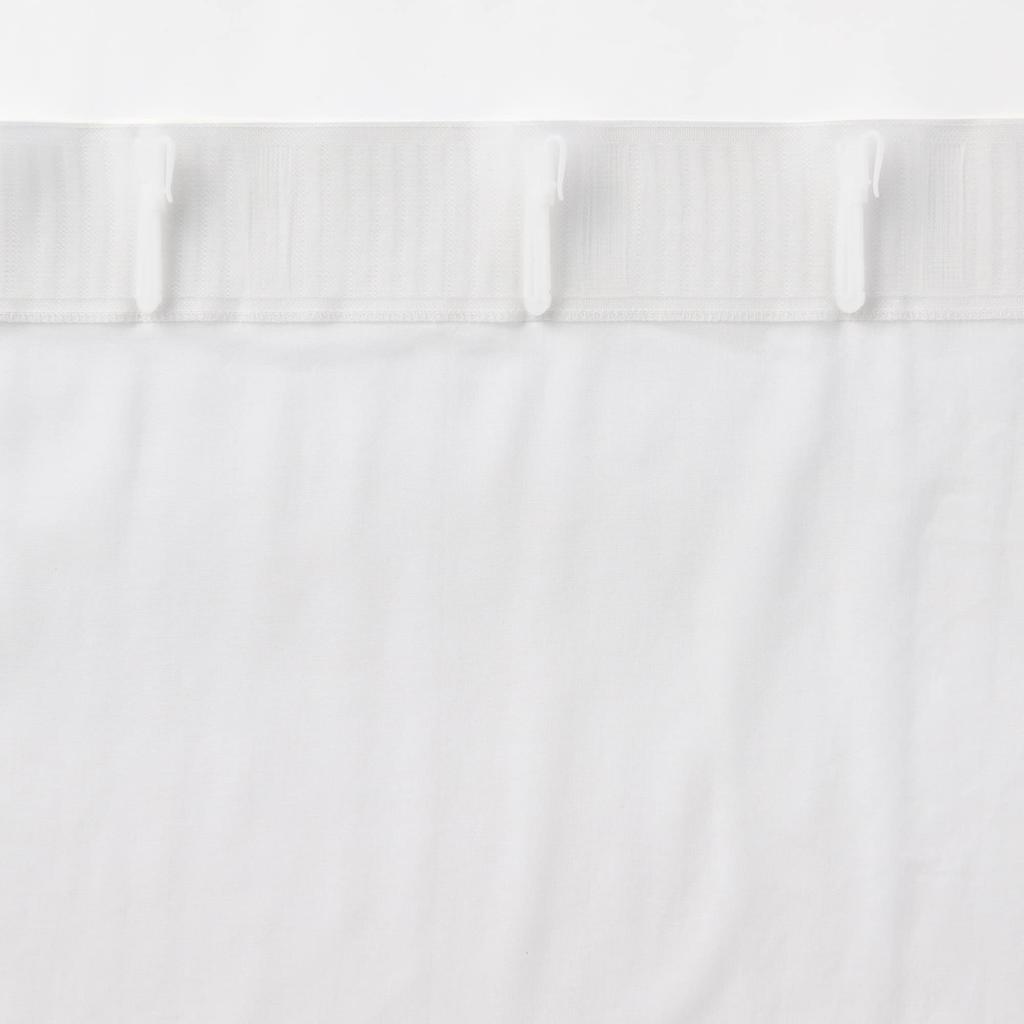 MUJI Cotton Voile Width 100 X Length 12085263 Non-Pleated Curtains, Off-White, 103cm,