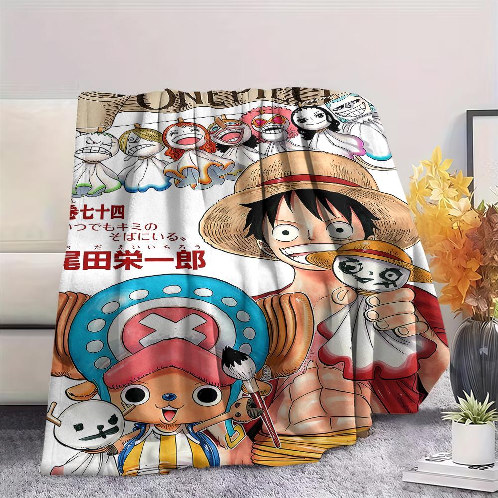 One Piece character Print Flannel Blanket,High quality Comfortable for All Seasons,Home Decor,Warmth and Comfort,Perfect for Christmas Gifts