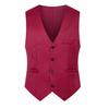 Men's Korean Style Slim Suit Vest - Business Casual for Spring & Autumn, Professional Groomsmen Dress Vest.