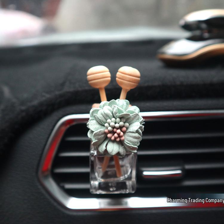 Daisy Car Vent Perfume Bottle Ornament - Aromatherapy for Women